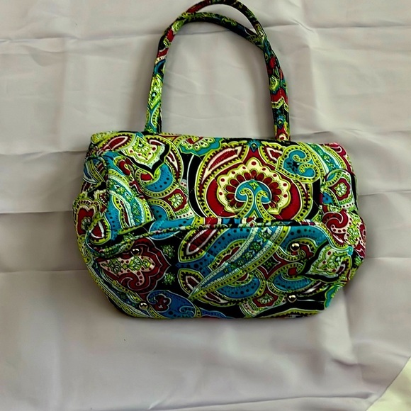 Vera Bradley Handbags - Vera Bradley LIMITED EDITION Bella Paisley Silk Teal/Pink Purse/Handbag